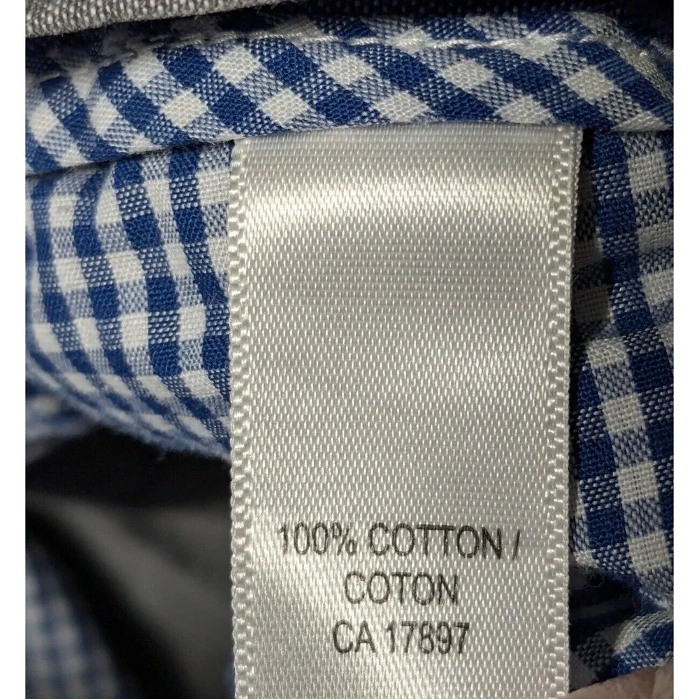 BANANA REPUBLIC AIDEN CHAMBRAY Men 38 Gray Heather Cotton 10
